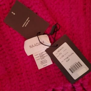NAADAM Pink Fringe Chunky Scarf